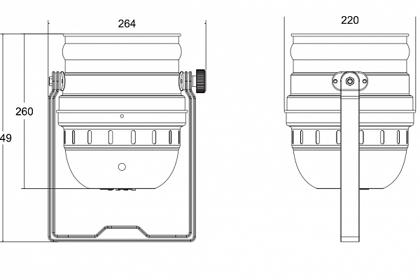 Involight LED PAR184 BK   RGBW 